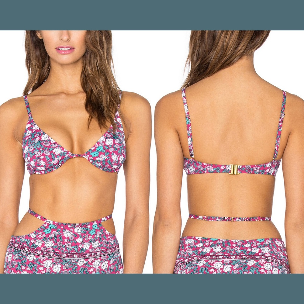 NWT! Somedays Lovin Be Wild Floral Underwire Bikini Top [SZ Medium‎ ]